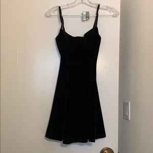 Black Velvet Dress - American Apparel
